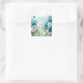 Brautparty der geerbten Blumen Quadratischer Aufkleber (Tasche)