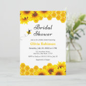 Brautparty der Gelben Honigbiene Einladung (Stehend Vorderseite)
