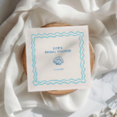 Brautparty der handgezogenen Muschel Serviette