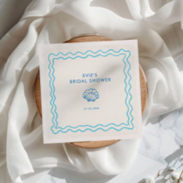 Brautparty der handgezogenen Muschel Serviette