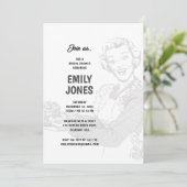 Brautparty der Hausfrau in den 50er Jahren Einladung (Stehend Vorderseite)