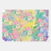 Brautparty der hellen Blumenprofusion Geschenkpapier Set (Vorderseite 3)