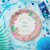 Brautparty der hellen Blumenprofusion Pappteller (Party)