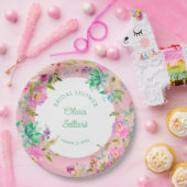 Brautparty der hellen Blumenprofusion Pappteller (Party)