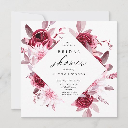 Brautparty der Herbstromantik Einladung (Vorderseite)