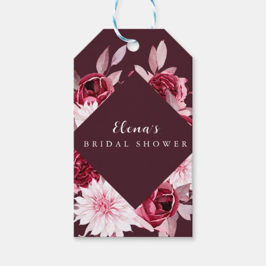 Brautparty der Herbstromantik Geschenkanhänger (Vorderseite)