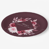 Brautparty der Herbstromantik Pappteller (Schrägansicht)