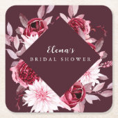 Brautparty der Herbstromantik Rechteckiger Pappuntersetzer (Vorderseite)