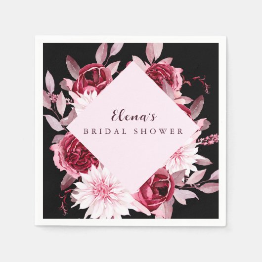 Brautparty der Herbstromantik Serviette (Vorderseite)