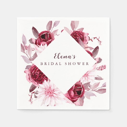 Brautparty der Herbstromantik Serviette (Vorderseite)