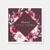 Brautparty der Herbstromantik Serviette (Vorderseite)