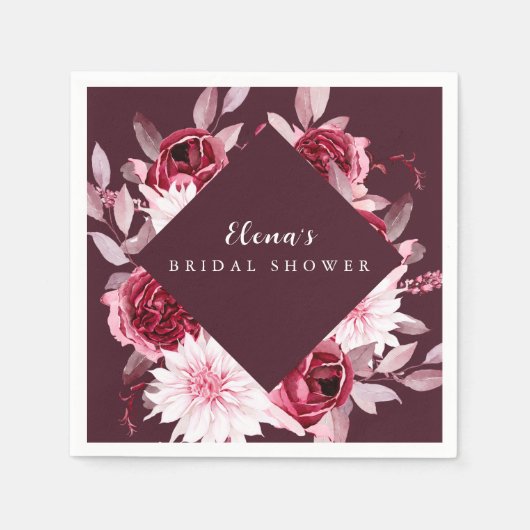 Brautparty der Herbstromantik Serviette (Vorderseite)