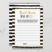 Brautparty, der ich bin gespielt| Gold Confetti Einladung (Vorne/Hinten)