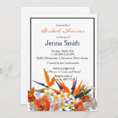 Brautparty der Joy-Tropical Blume blühen Einladung (Vorne/Hinten)