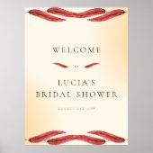 Brautparty der Kalligraphie Herbstleaf willkommen Poster (Vorne)