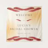 Brautparty der Kalligraphie Herbstleaf willkommen Wandteppich (Vorderseite)