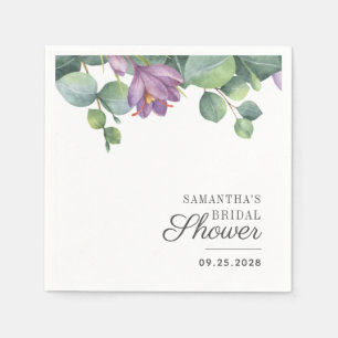 Brautparty der Lila Eukalyptus Serviette