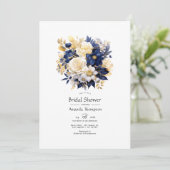 Brautparty der Marine, der Weißen und der Goldenen Einladung (Stehend Vorderseite)