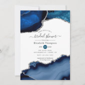 Brautparty der Marine und der Silver Agate Einladung (Vorderseite)