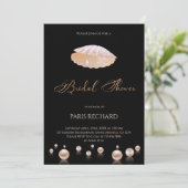 Brautparty der Minimalistischen Muschel Einladung (Stehend Vorderseite)