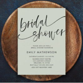 Brautparty der modernen Tongrauen Einladung