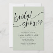 Brautparty der modernen Tongrauen Einladung (Vorderseite)