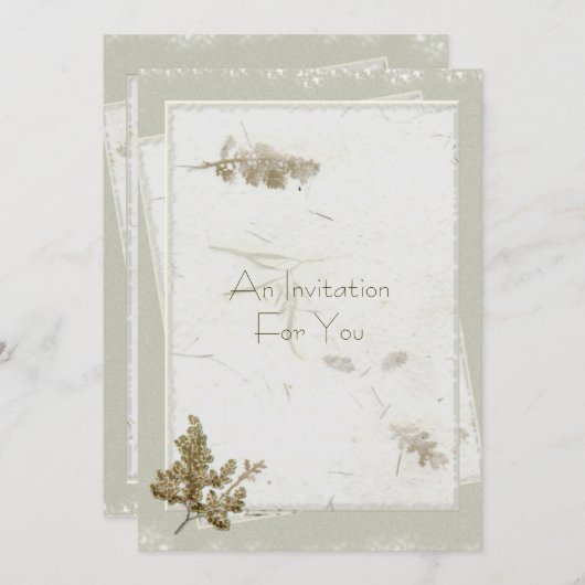 Brautparty der natürlichen Blume Einladung (Vorne/Hinten)