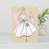 Brautparty der neutralen Fraktion der Mode-Bride Einladung (Stehend Vorderseite)