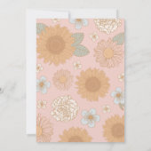 Brautparty der Retro-Wildblume Einladung (Rückseite)