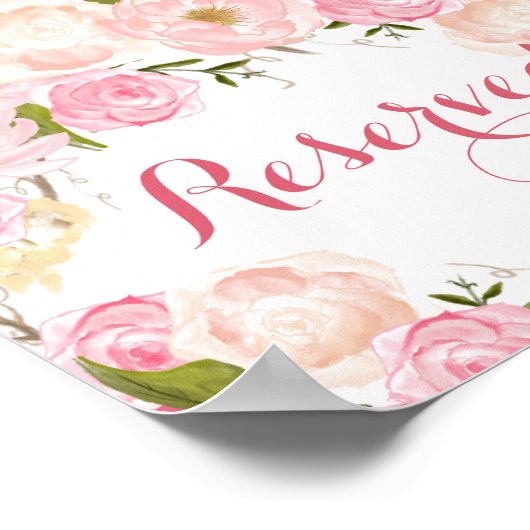 Brautparty der rosa Blume Poster (Ecke)