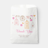 Brautparty der rosa und orangefarbenen Vogelkäfige Geschenktütchen (Vorderseite)