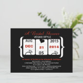 Brautparty der Schlitzmaschine Einladung (Stehend Vorderseite)