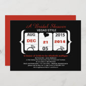 Brautparty der Schlitzmaschine Einladung (Vorne/Hinten)