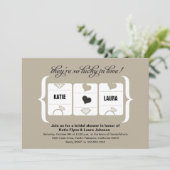 Brautparty der Schlitzmaschine Einladung (Stehend Vorderseite)