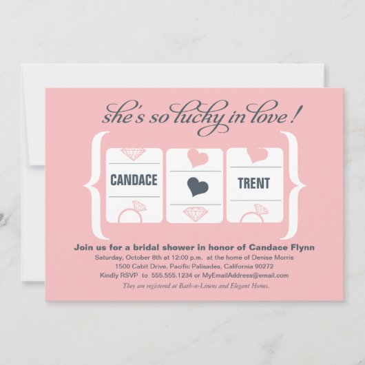 Brautparty der Schlitzmaschine Einladung (Vorderseite)