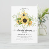 Brautparty der Sonnenblumen Einladung (Stehend Vorderseite)