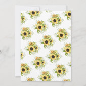 Brautparty der Sonnenblumen Einladung (Rückseite)