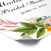 Brautparty der Sonnenblumen im Wasser Willkommen Poster (Ecke)