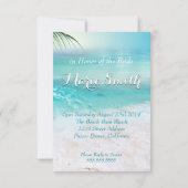 BRAUTPARTY DER SPARKLASSIERTEN OZEANGEWÄSSER EINLADUNG (Rückseite)