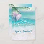 BRAUTPARTY DER SPARKLASSIERTEN OZEANGEWÄSSER EINLADUNG (Vorne/Hinten)