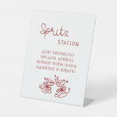 Brautparty der Spritz-Station Sockelschild (Vorderseite)