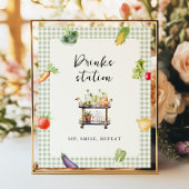 Brautparty der Trinkstation Bar Table Sign Farm Poster