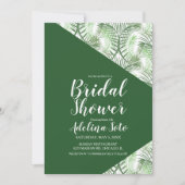 Brautparty der tropischen geometrischen Palmenoase Einladung (Vorderseite)