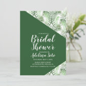 Brautparty der tropischen geometrischen Palmenoase Einladung (Stehend Vorderseite)