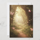 Brautparty der verzauberten Waldschmetterlinge Einladung (Rückseite)