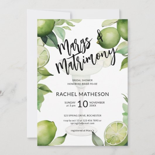 Brautparty der Wasserfarben Einladung (Vorderseite)