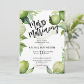 Brautparty der Wasserfarben Einladung (Stehend Vorderseite)