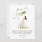 Brautparty der Wasserfarbenbrille Dankeskarte (Vorderseite)