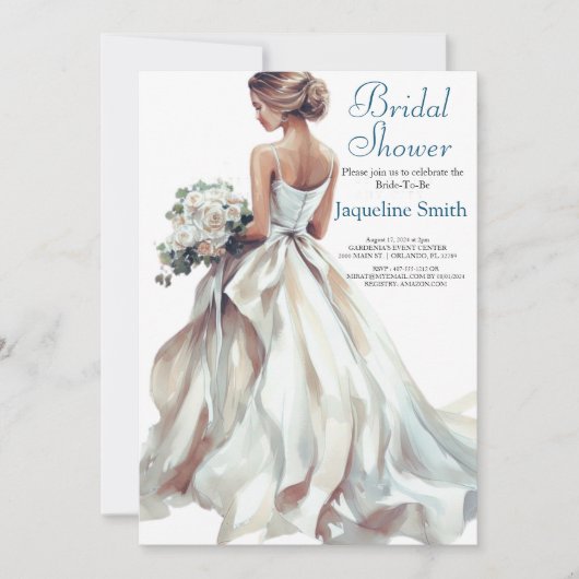 Brautparty der Wasserfarbenbrille Einladung (Vorderseite)