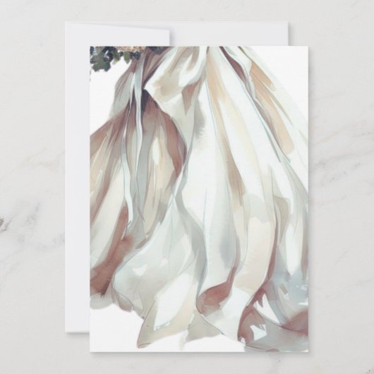 Brautparty der Wasserfarbenbrille Einladung (Rückseite)